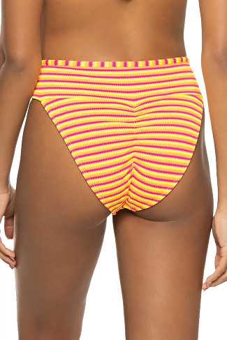NEON STRIPES Tamarindo Neon High Waist Bikini Bottom