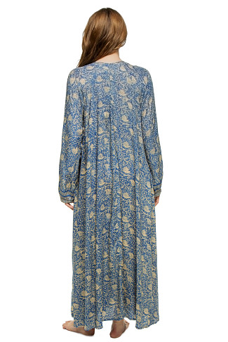 WATER LILY BLUE Fiore Maxi Dress