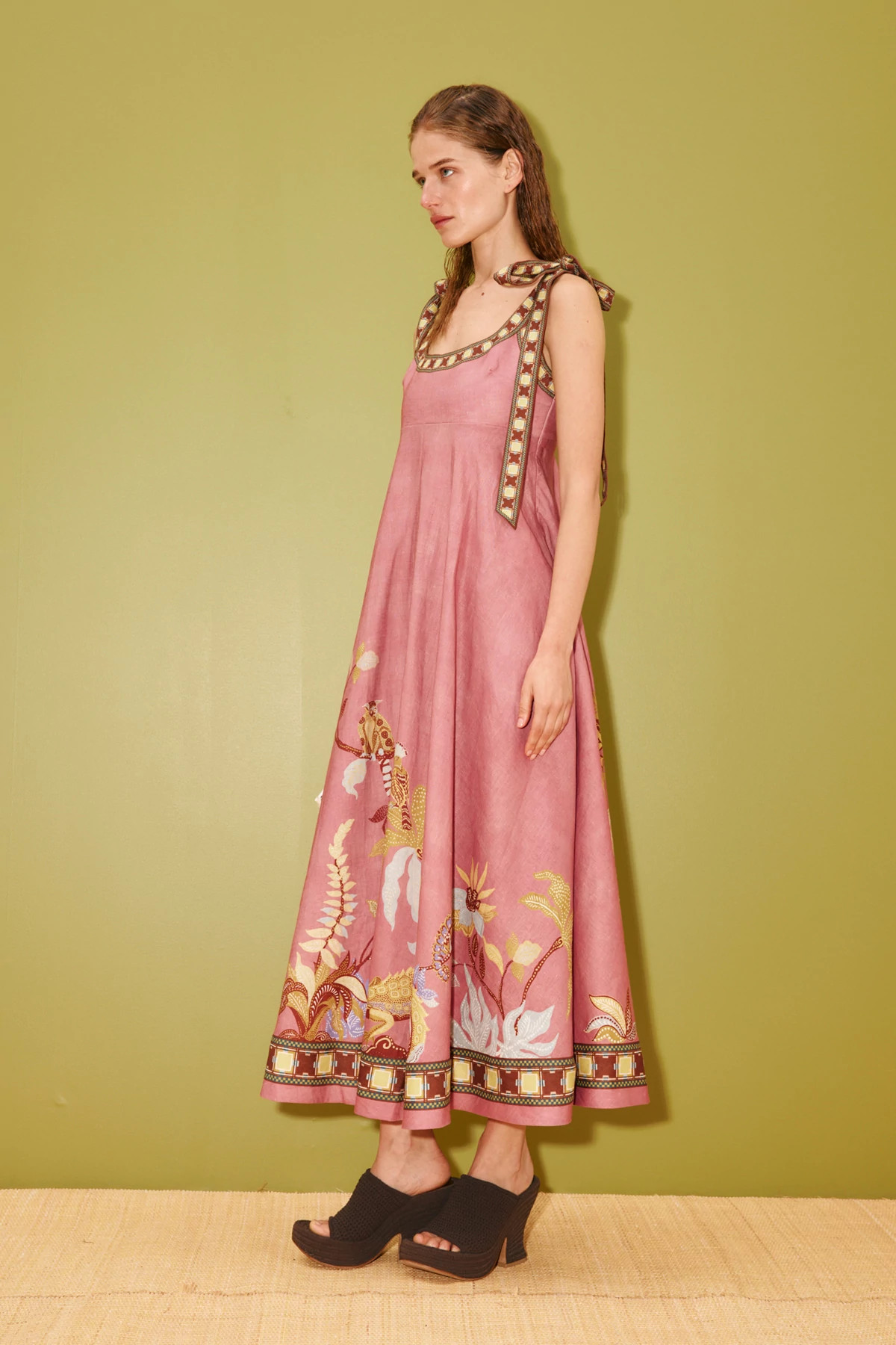 ROSE Zuri Linen Maxi Dress image number 5
