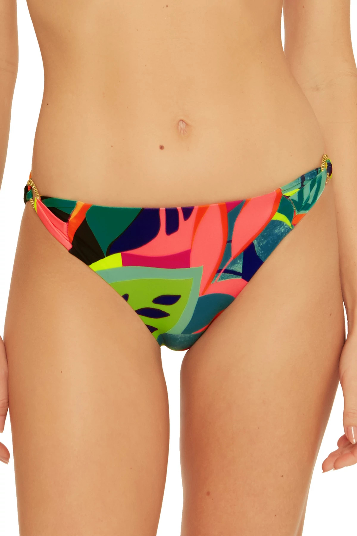 MULTI Rainforest Ring Tab Side Hipster Bikini Bottom image number 1