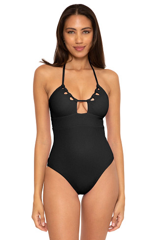BLACK Candice Convertible Halter One Piece Swimsuit