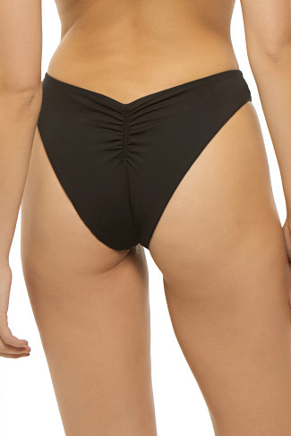 BLACK Malibu Brazilian Bikini Bottom