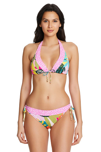 MULTI Tropical Sliding Halter Bikini Top