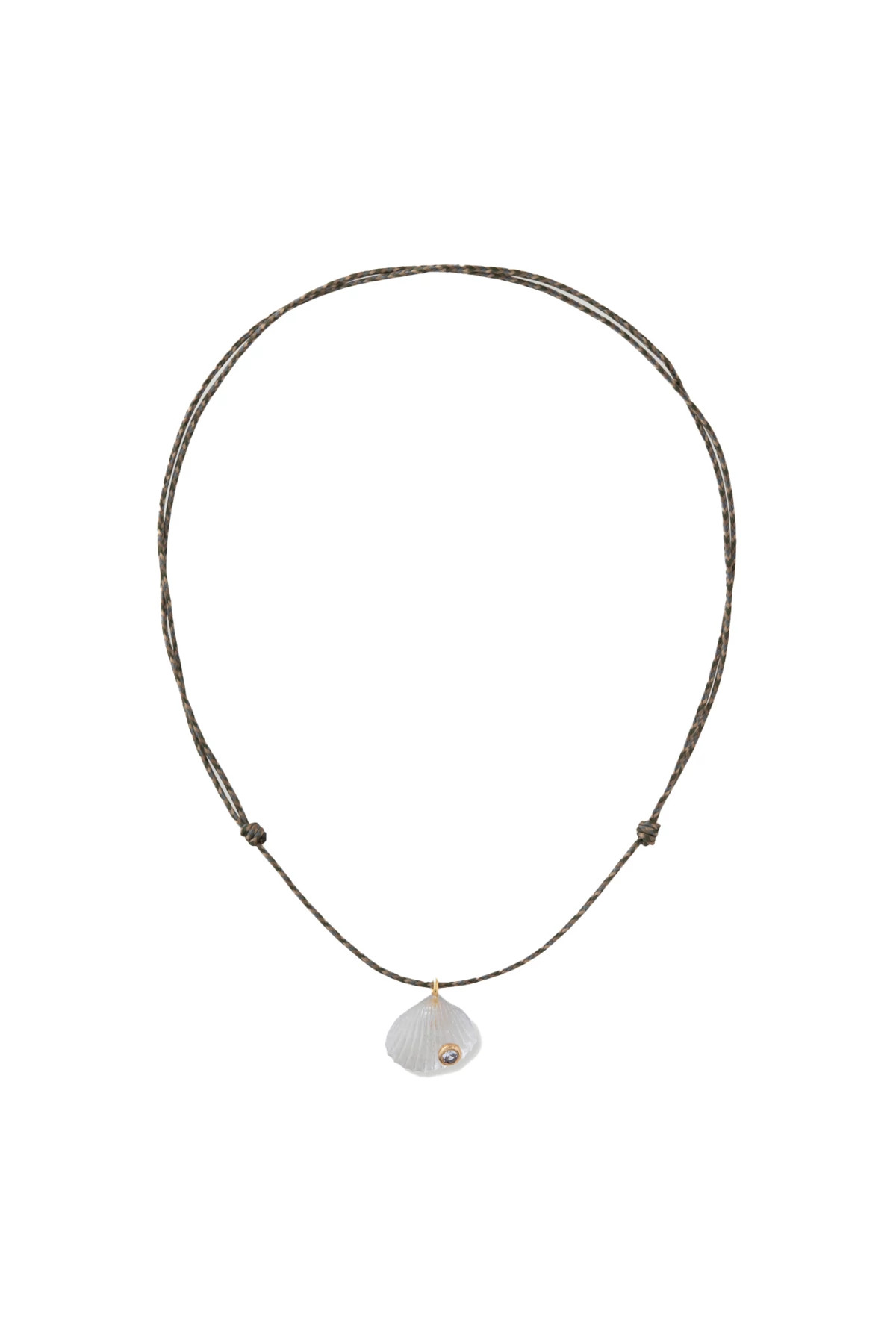 GREEN Sora Shell Necklace image number 1