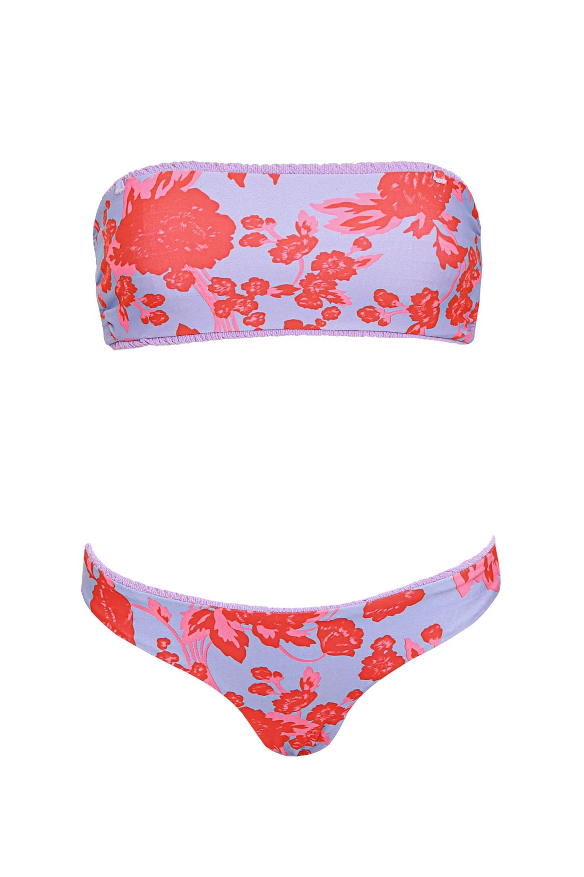 PURPLE LAVENDER Artemis Reversible Multi-Way Bandeau Bikini Top image number 4