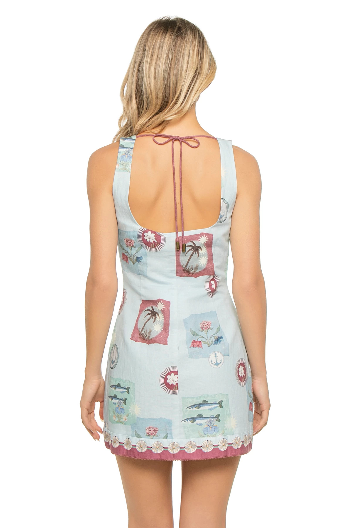 BLUE Sintra High Neck Mini Dress image number 2