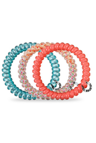 MULTI Coral Craze 3-Pack Hair Ties