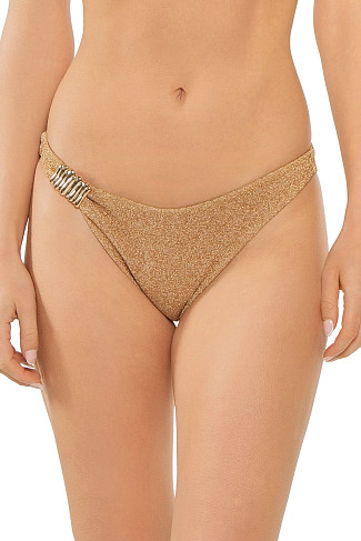 GOLD SHIMMER Helen Metallic Hipster Bikini Bottom