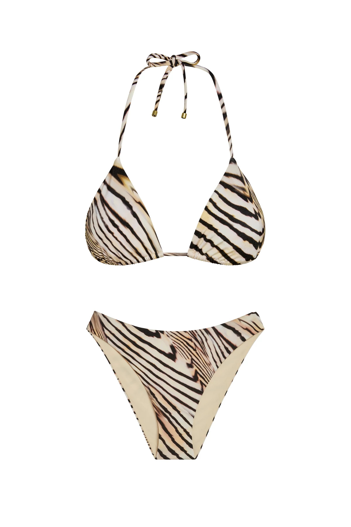 SHELL STRIPE Gia Sliding Triangle Bikini Top image number 3
