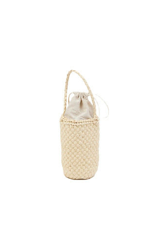 NATURAL Straw Wine Bag