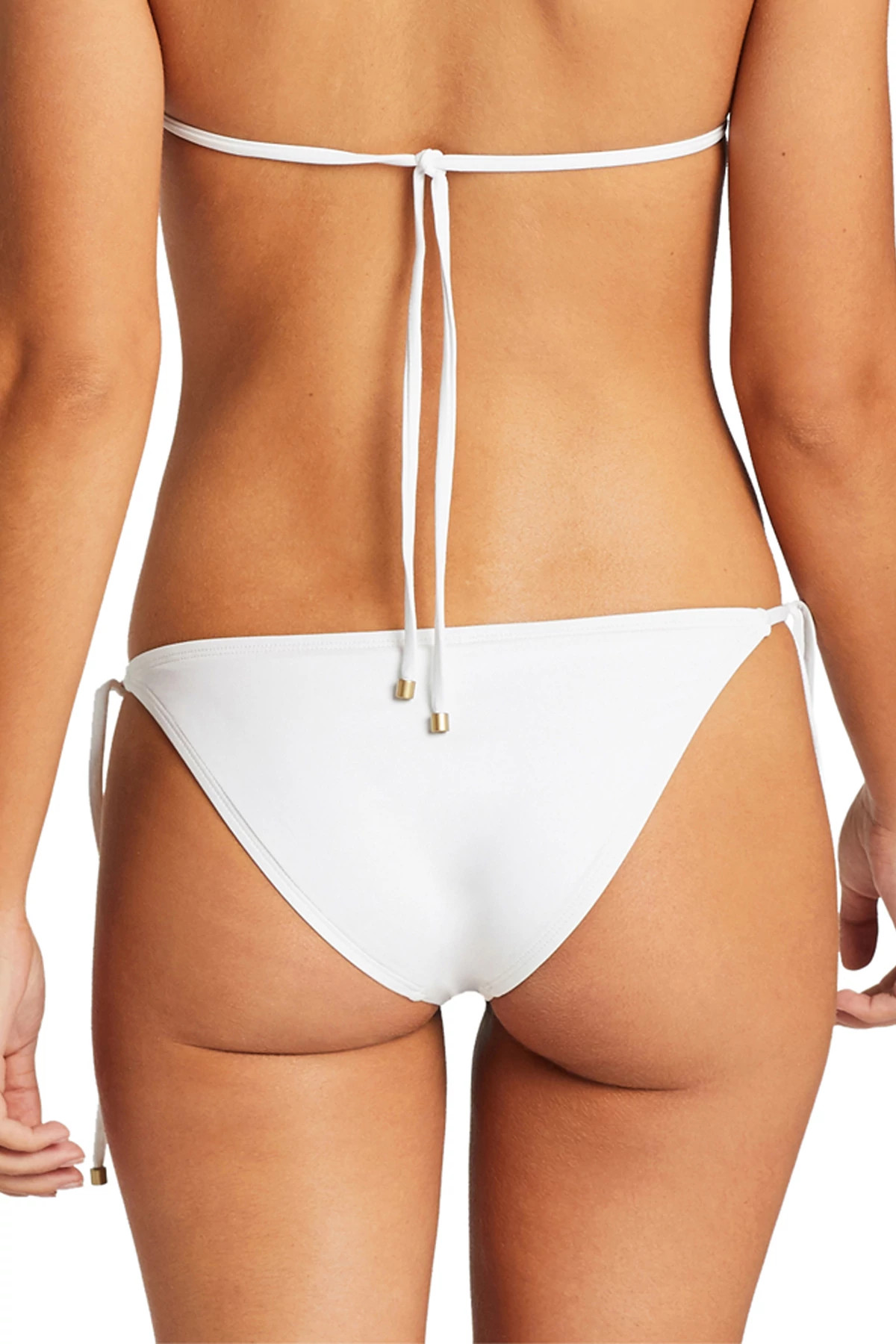 WHITE ECOLUX Elle Tie Side Hipster Bikini Bottom image number 2