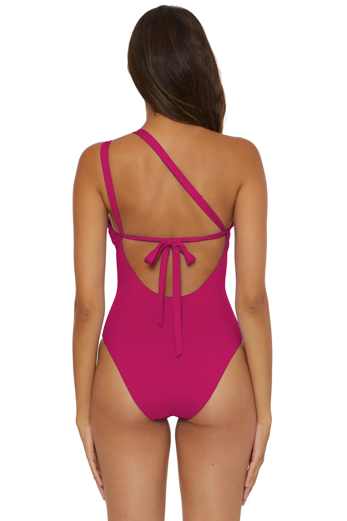 PINK Tahiti Asymmetrical One Piece Swimsuit image number 2