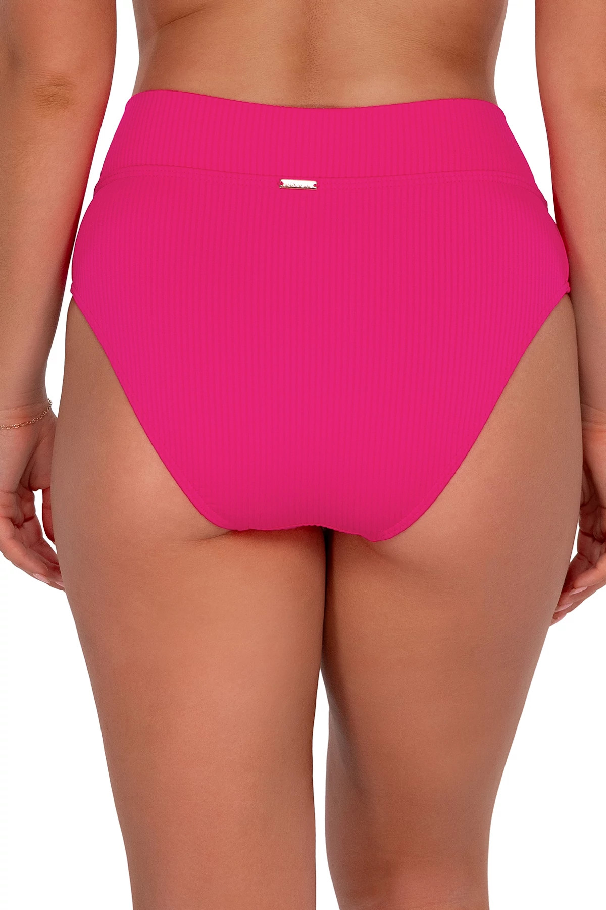 BEGONIA SANDBAR RIB Summer Lovin' V-Front High Waist Bikini Bottom image number 2