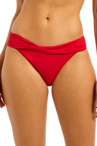 COSMO RED Twist Front Hipster Bikini Bottom
