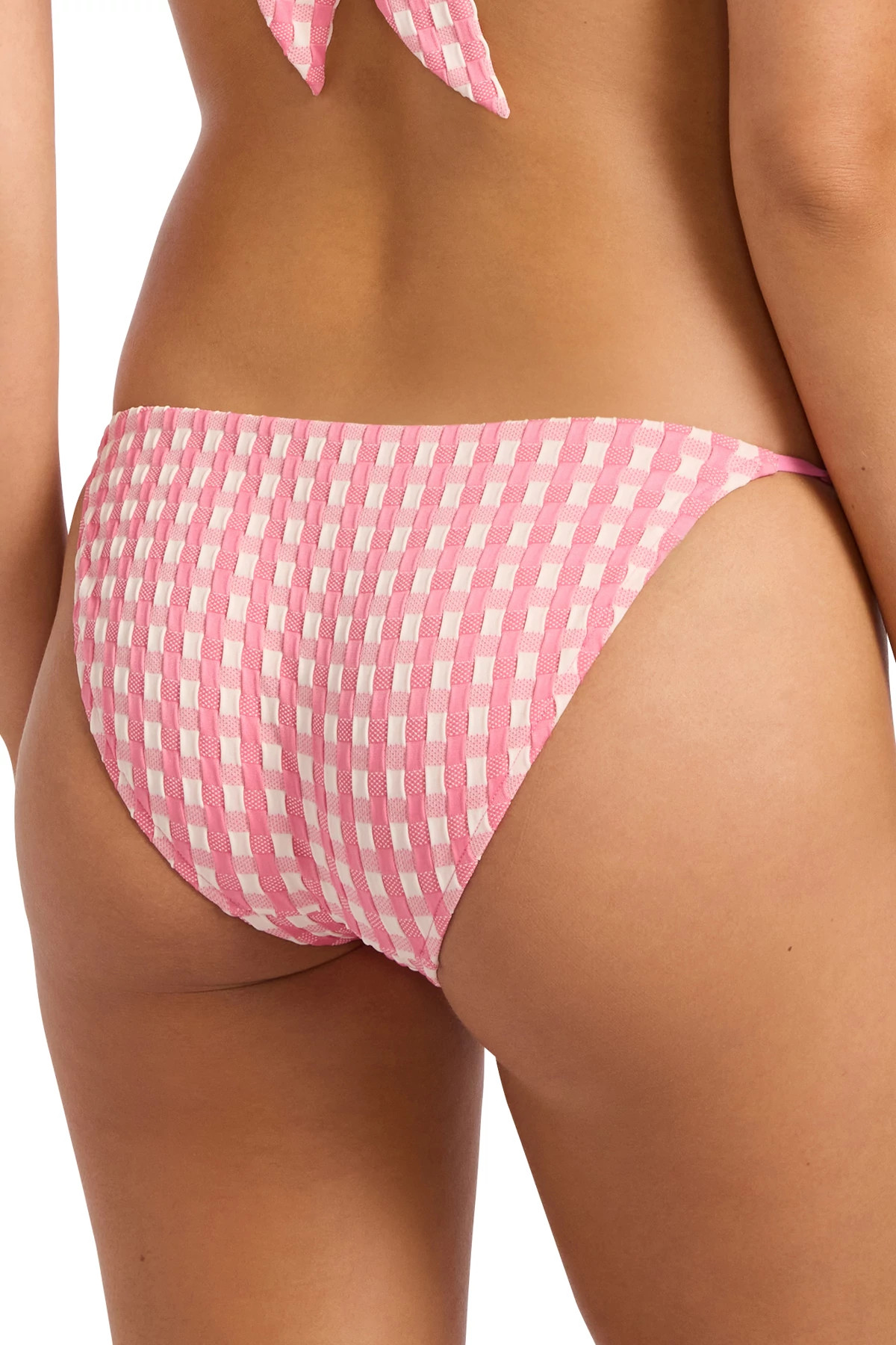 BEGONIA PINK Bella Gingham Hipster Bikini Bottom image number 2