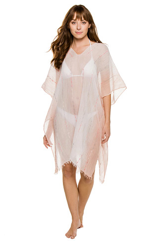 PINK/NEUTRAL Sheer Ombre Stripe Tunic