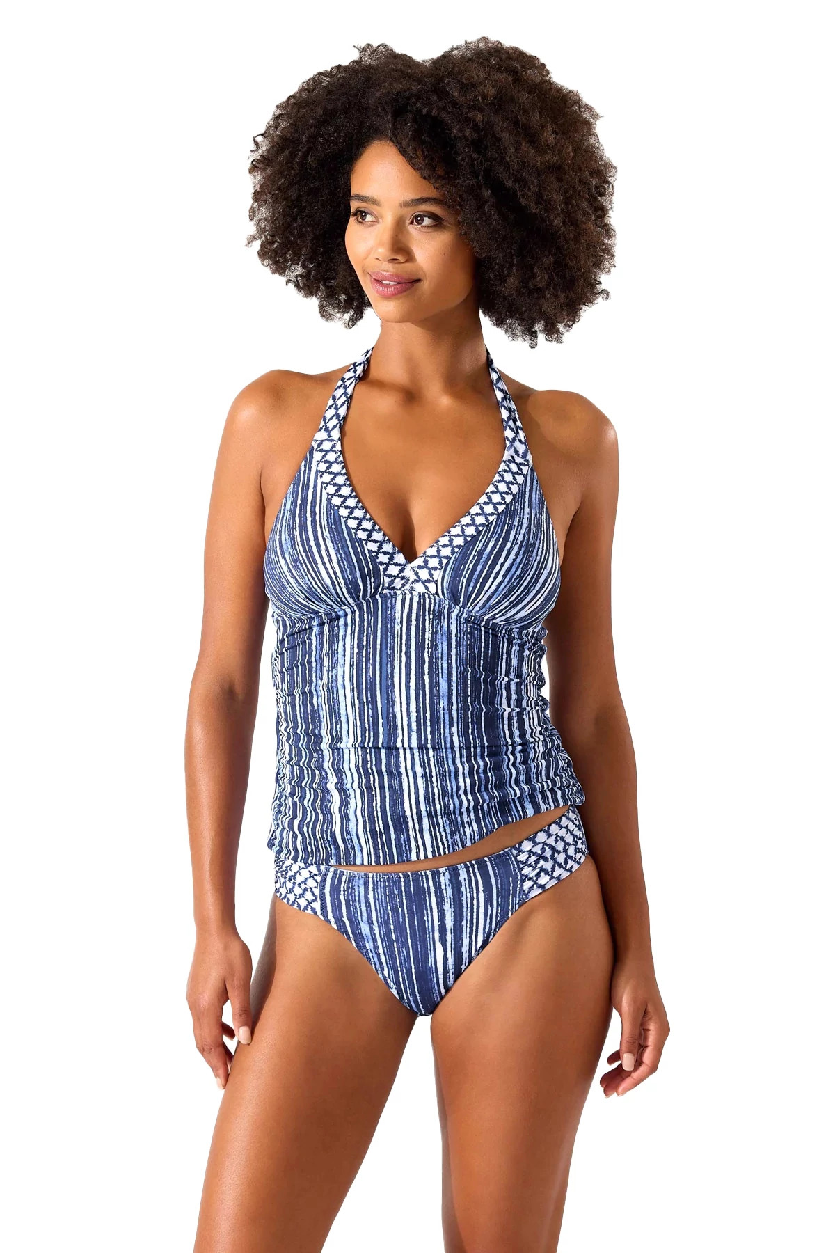 MARE NAVY Reversible Halter Tankini Top image number 2