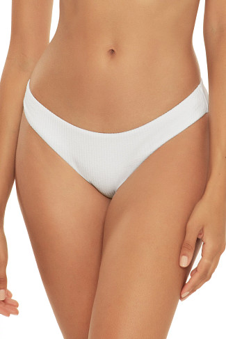 WHITE Adela Ruched Hipster Bikini Bottom