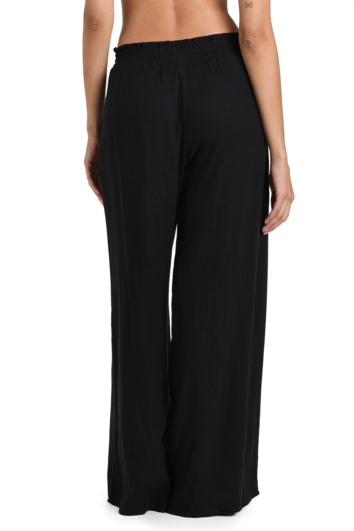 BLACK Palazzo Cover-Up Pants image number 2