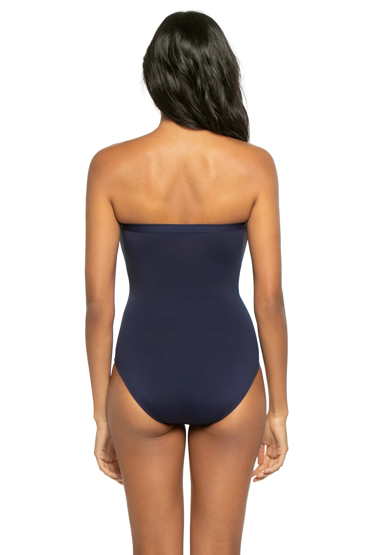 MARE NAVY Shirred Bandeau One Piece Swimsuit image number 2