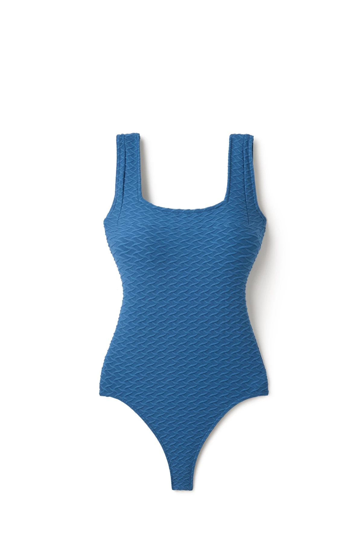 LINEN Square Neck One Piece Swimsuit image number 3