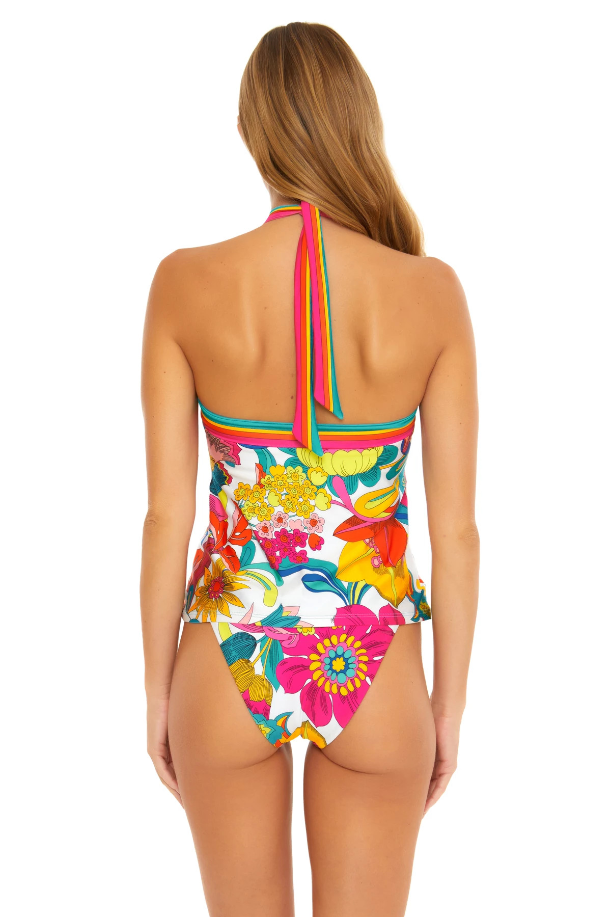 MULTI Fontaine Reversible High Neck Tankini Top image number 4
