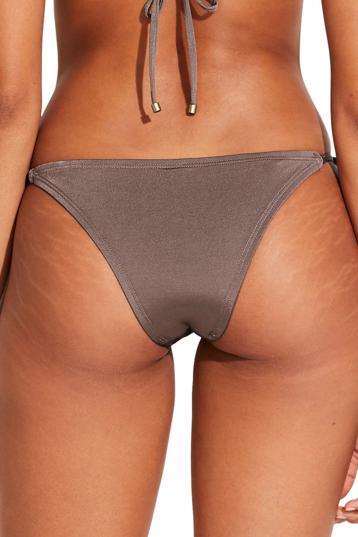 MINERAL SHIMMER ECOLUX Elle Tie Side Brazilian Bikini Bottoms image number 2