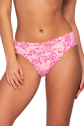 CORAL COVE Unforgettable Banded Hipster Bikini Bottom