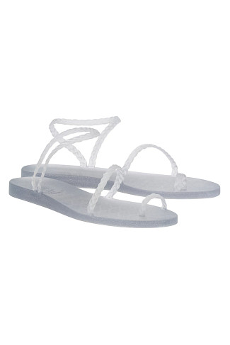 CLEAR/SILVER GLITTER Eleftheria Sandals